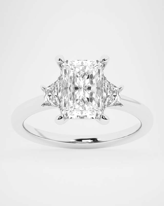 Lab Grown Diamond 18K White Gold Radiant Ring, 2.35tcw, Size